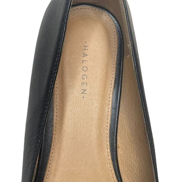 Halogen Kendra Black Pointed Toe Leather Flats, size 8 - Picture 7 of 12